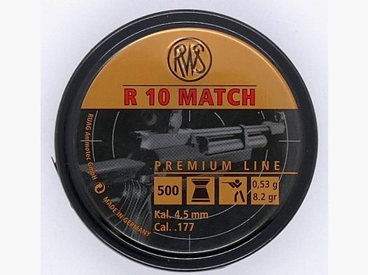 RWS R 10 0,53g 500er 4,50 mm Diabolo Munition