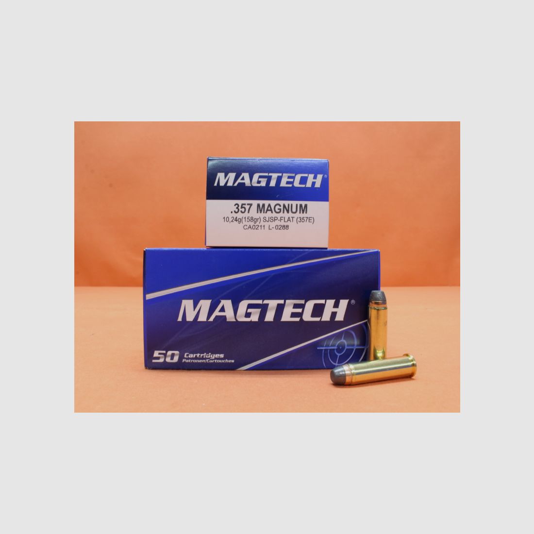 Patrone .357Magnum Magtech 158grs SJSP (357E) VE 50 Patronen/ 10,24g Teilmantel