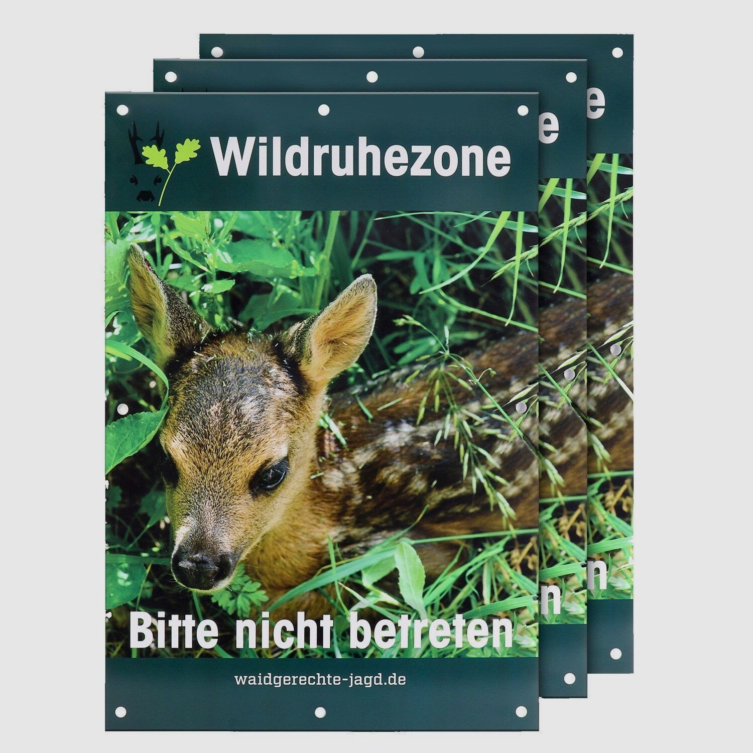 Cartel de aviso "Zona de descanso de la fauna - Por favor, no molestar" - paquete de 3