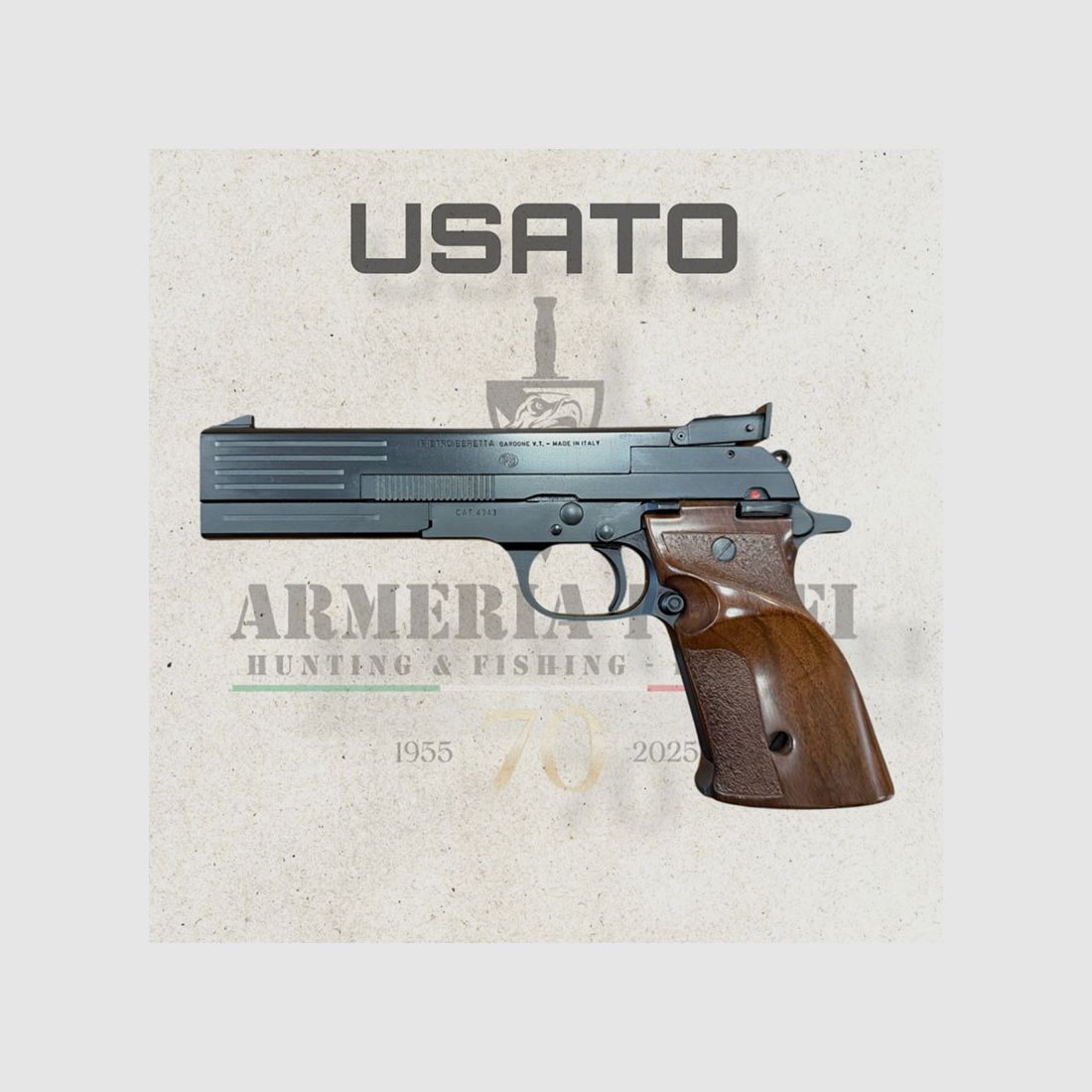 USATO – PISTOLA – BERETTA MOD. 89 TARGET cal. 22LR, immagine 1 di 3