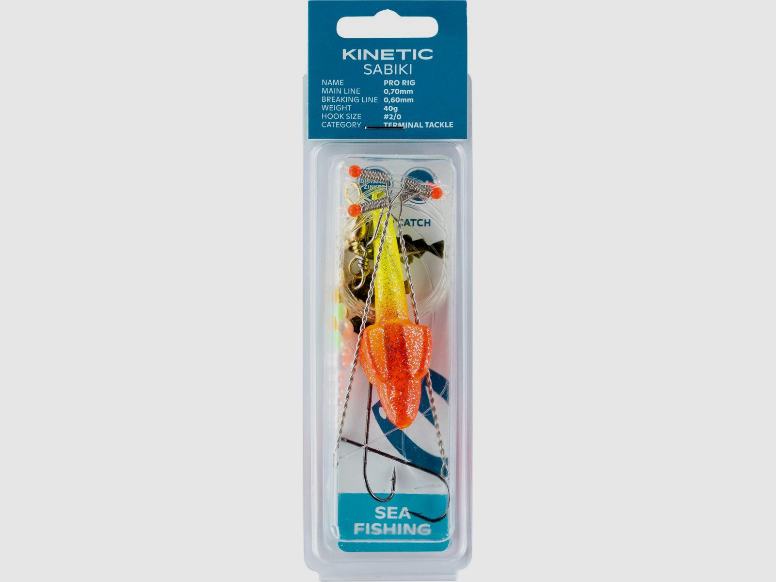 Kinetic sabiki pro rig 2/0 yellow/red