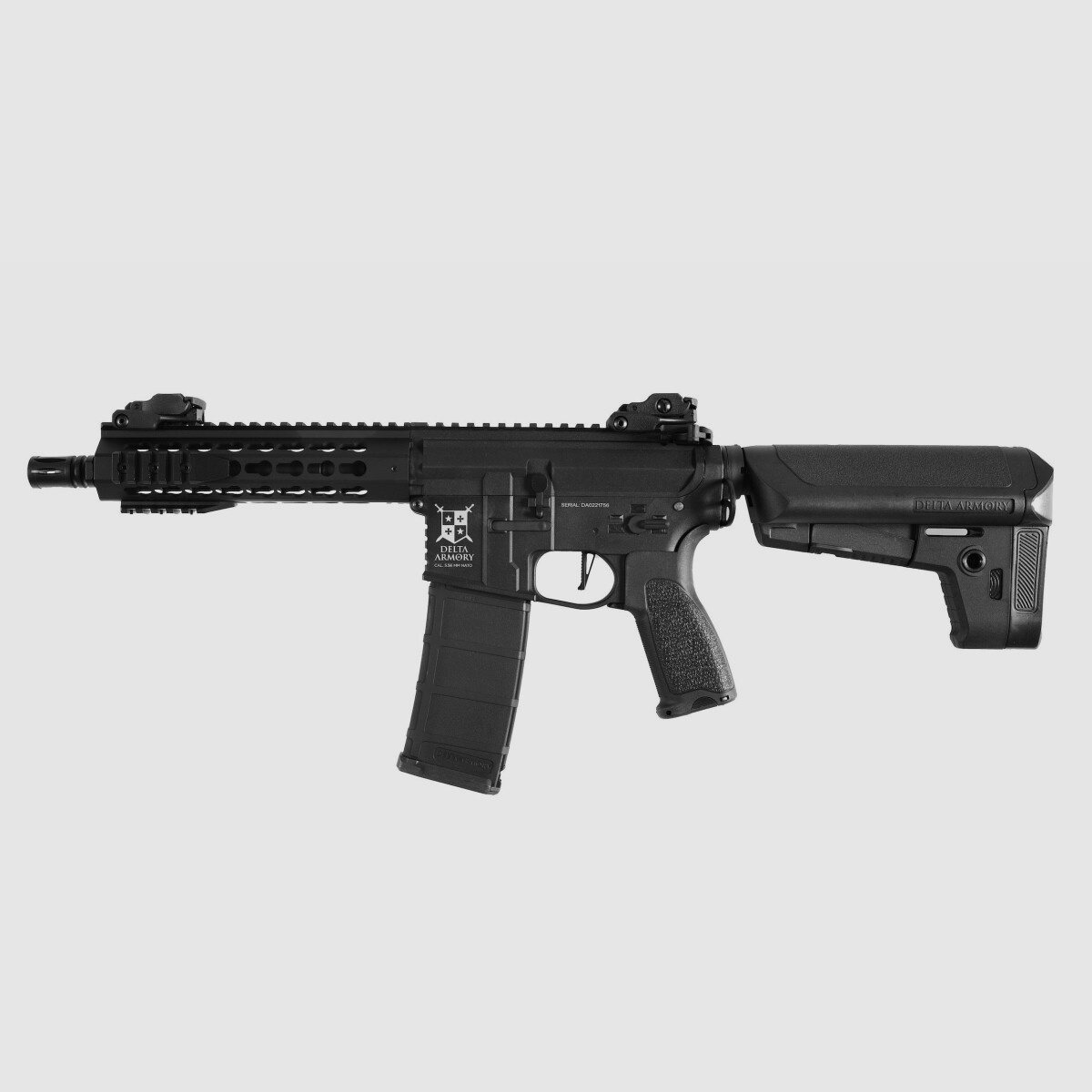 AR15 KeyMod 8 Zoll BRAVO Delta Armory Schwarz S-AEG Airsoft Gewehr Frei ab 18 Jahren