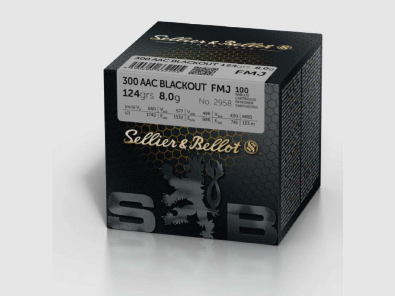 300 AAC Blackout S&B FMJ 124gr VE100