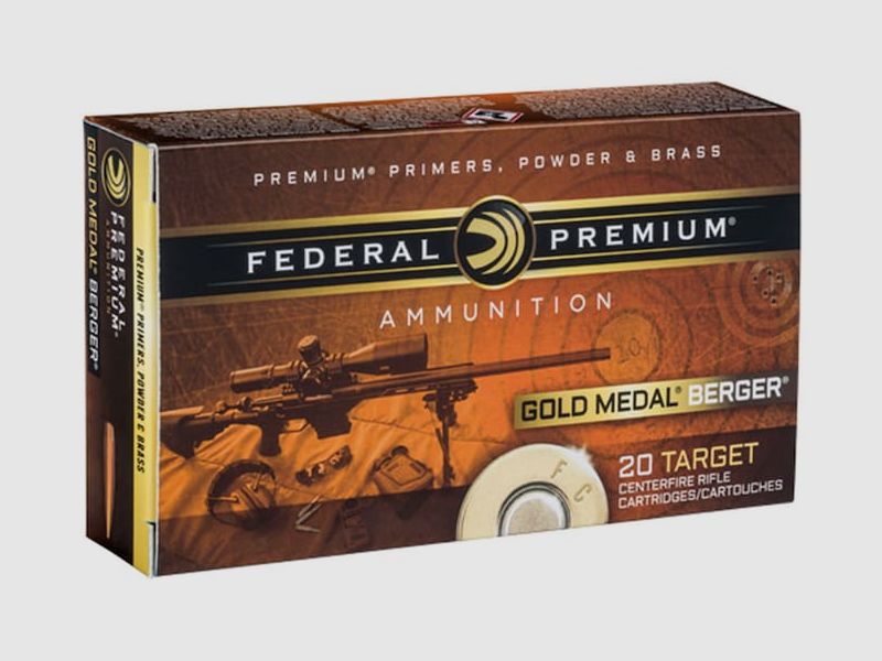 Federal Premium Gold Medal Berger 6,5 Grendel 130GR AR Hybrid OTM 20 Patronen
