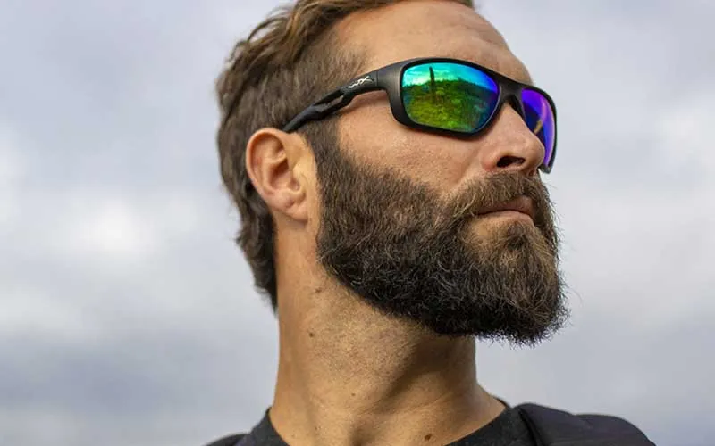 Lunettes de soleil Wiley X ASPECT Captivate avec verres miroir verts et monture noire mate, image 8 sur 8