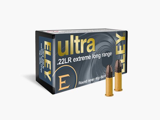 Eley Ultra Long Range .22 LR 40GR LRN 50 cartouches