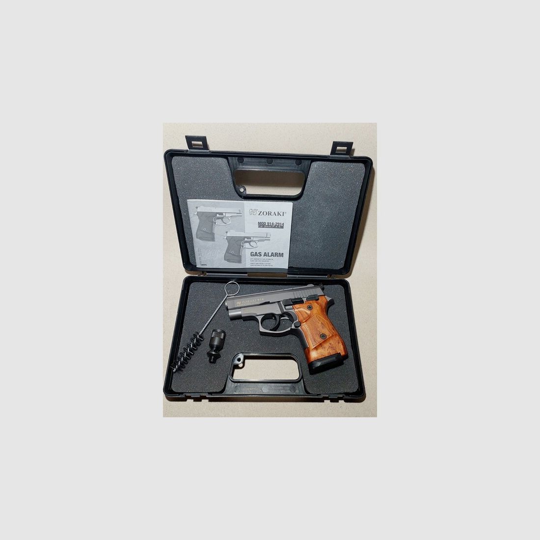 Zoraki 914 Schreckschuss Pistole 9mm P.A.K. titan Holzoptik (1014) neuwertig!