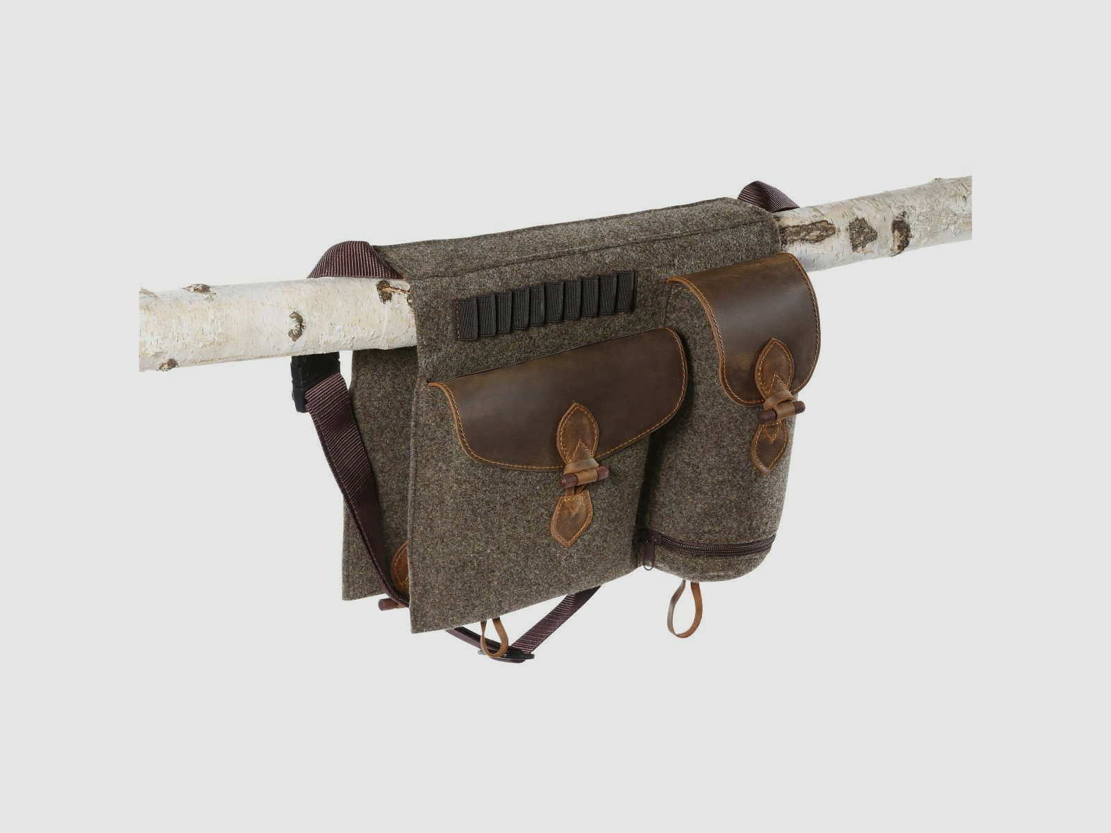 Fritzmann Ansitztasche Wollfilz mit Leder