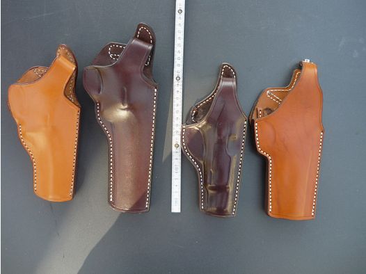 HKDesign Holster Art. Nr. 003 mit Teflon Kornschiene und Snapverschluß  für: S&W 686 6",S&W M 66  4",  PPC 0455, Sphinx Spara -  für Rechtshänder