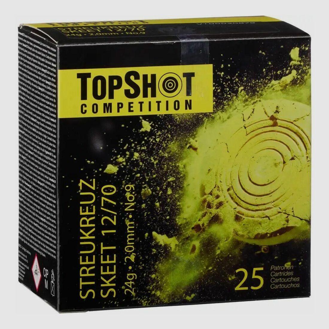 TopShot Competition Comp. 12/70 Skeet Schrotpatronen 2,0 mm / 24 g / 25 stuks