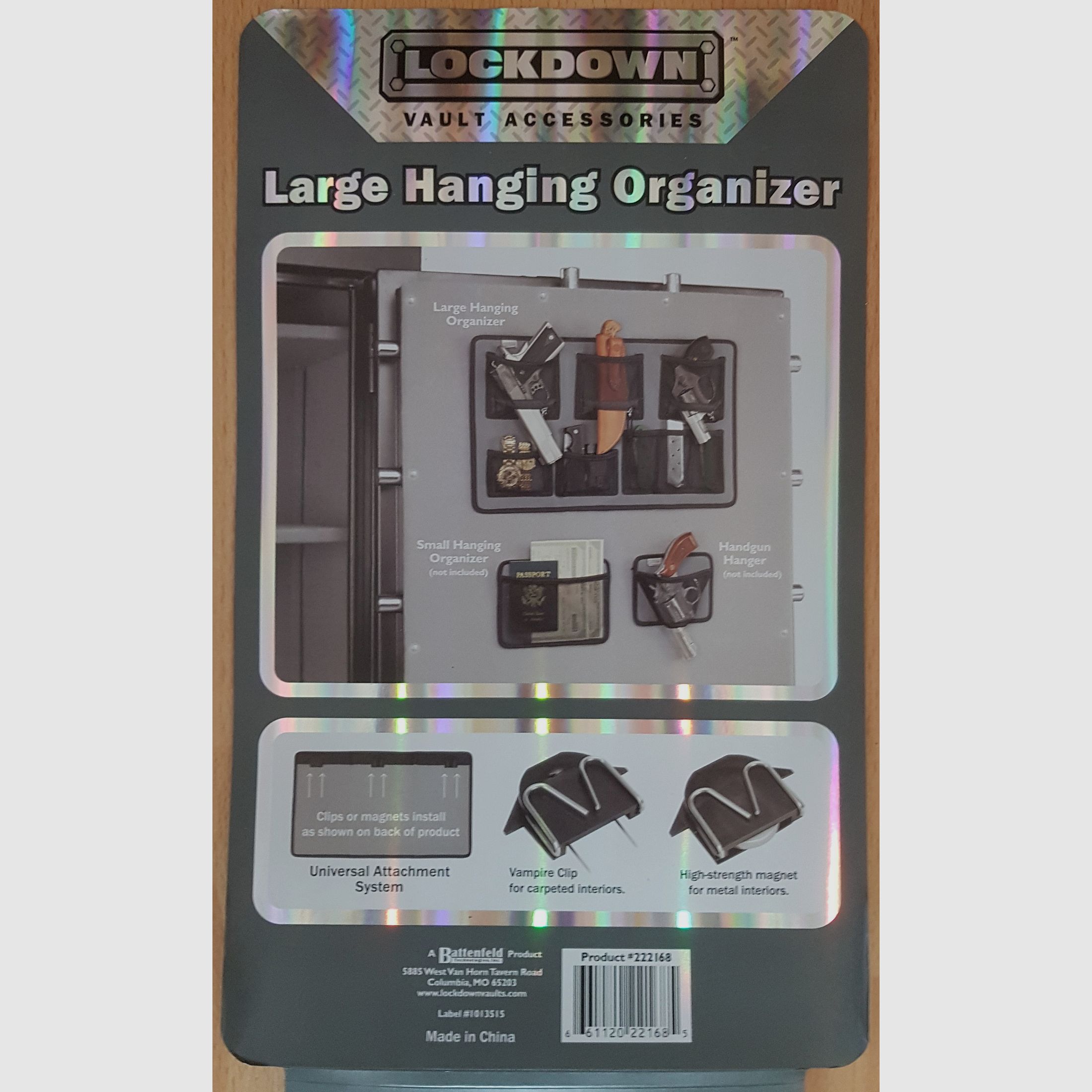 Lockdown; Large hanging organizer
