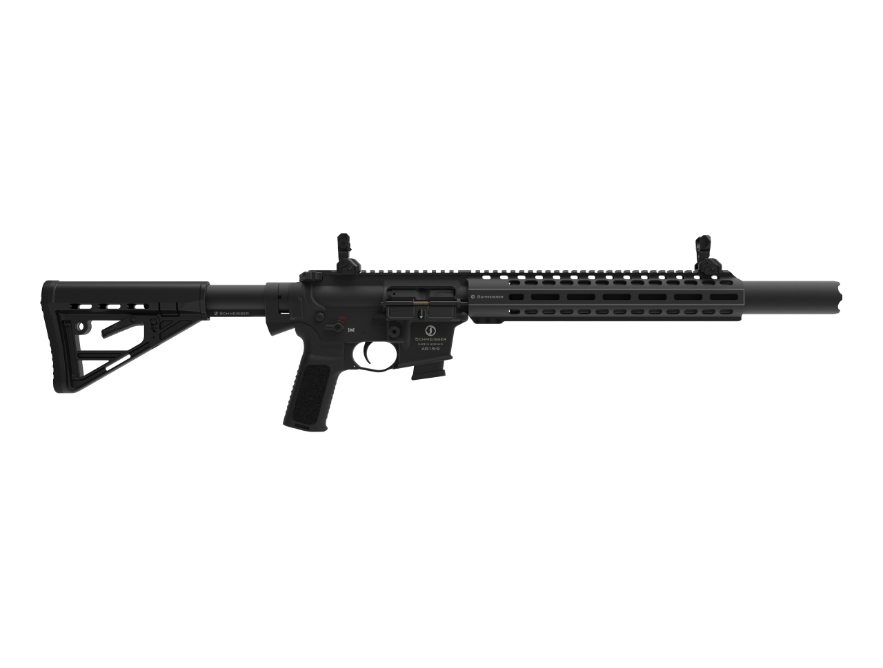 Schmeisser – Halbautomat / AR15-9 S4F / SD Black / Integralschalldämpfer 9.92 / 9mm Para