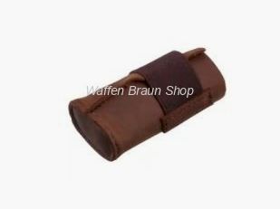 Parforce muzzle protector for side-by-side shotgun, leather, brown