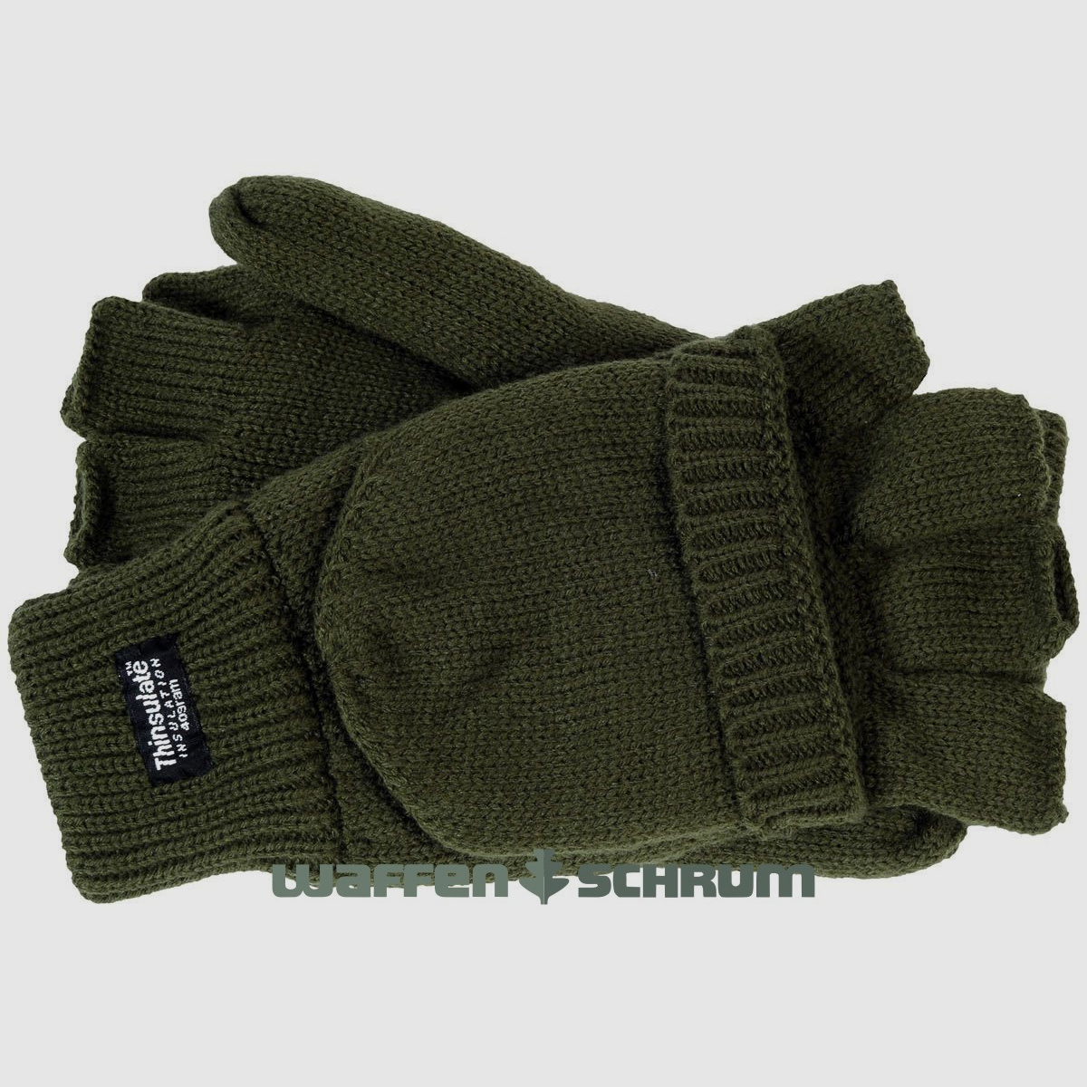 Skogen Strickhandschuhe Olive