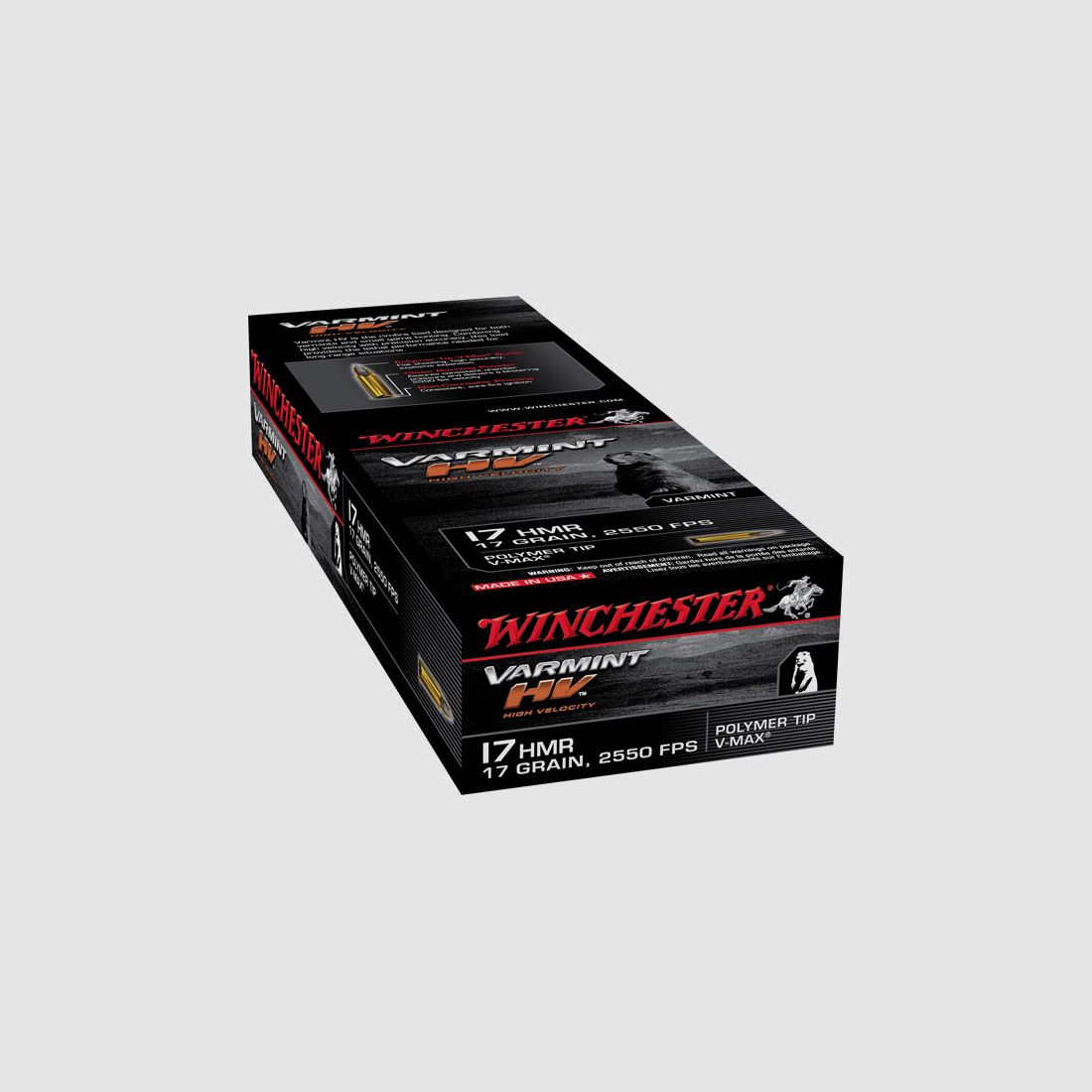 Winchester V-Max .17 HMR 17GR Polymer Tip 50 Patronen