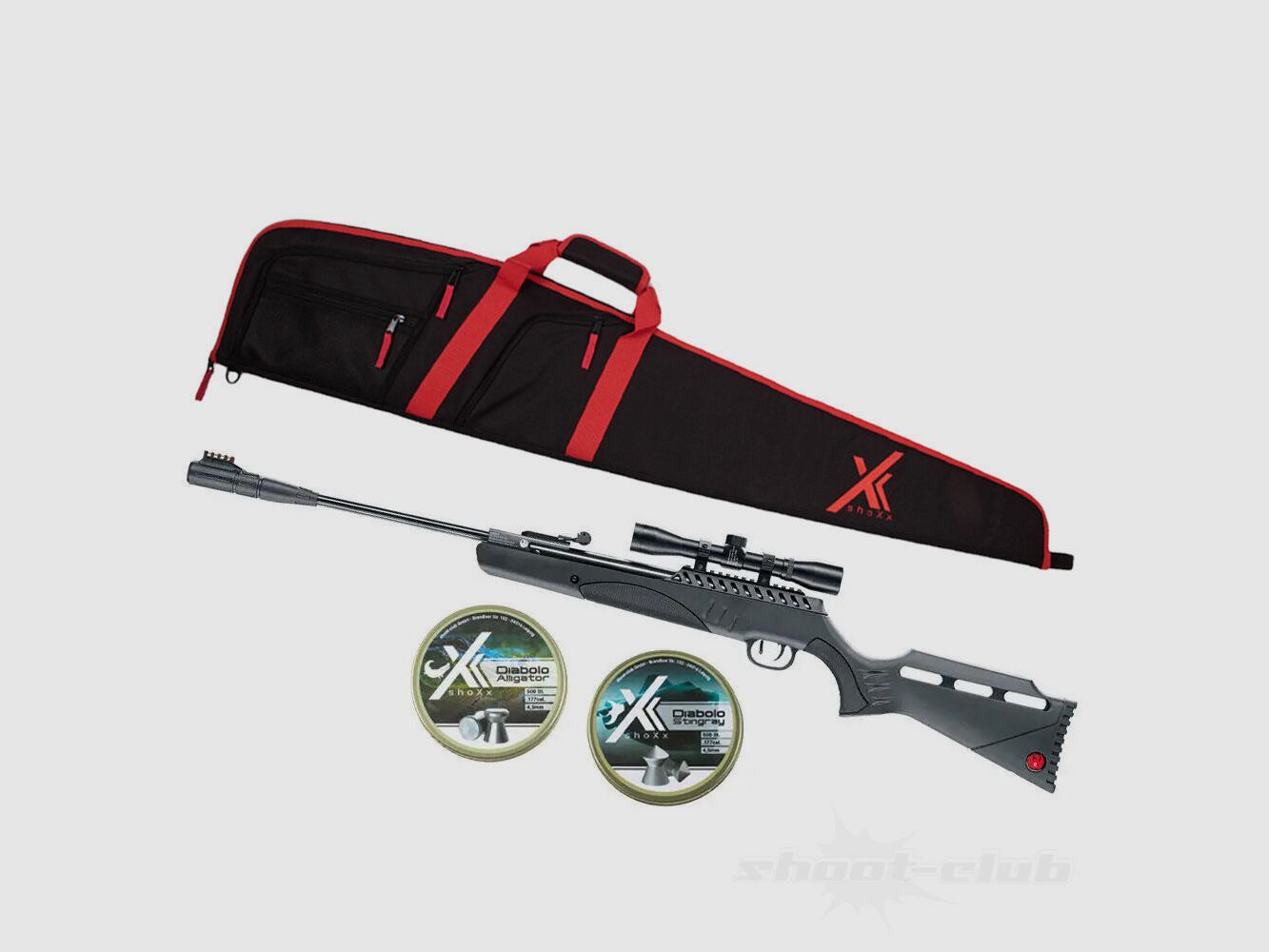 Ruger Targis Hunter Luftgewehr 4,5mm Diabolo schwarz im Futteral-Set