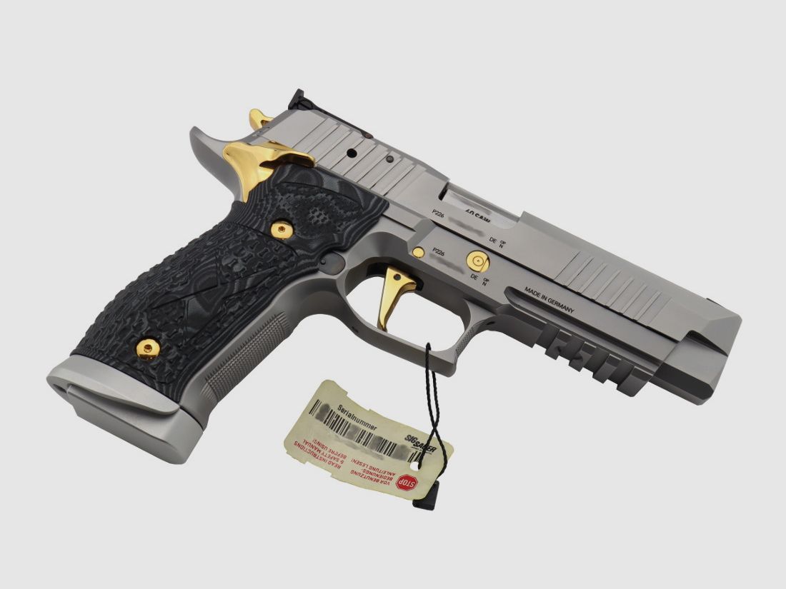  Sig Sauer P226 X-Five Supermatch Stainless & Gold eine der letzten aus deutscher Fertigung