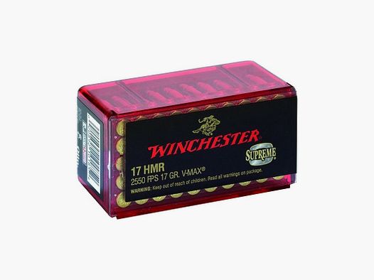 BOITE DE 50 CARTOUCHES WINCHESTER 17 HMR VARMINT HV 17G V-MAX