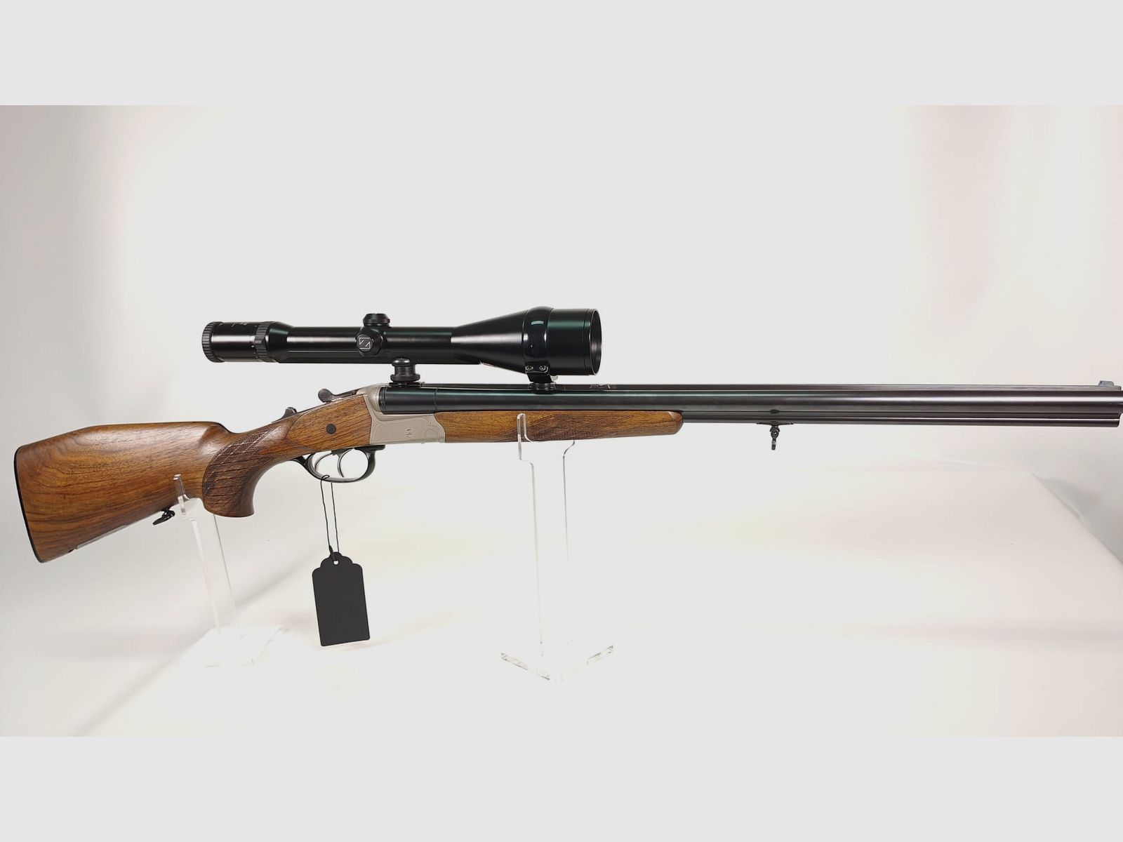Krieghoff Trumpf Simplex Drilling 7x65 R / 16/70 with insert barrel .222 Rem. and Zeiss Diavari ZM 3–12x56 T*, image 2 of 9