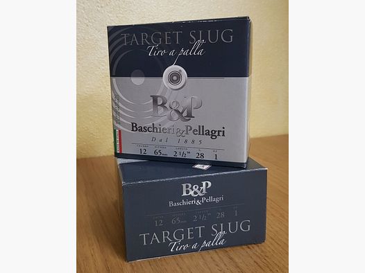 BASCHIERI & PELLAGRI Munition mit TARGET SLUG-Geschoss Kal. 12/70, nicht für die Jagd