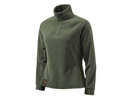 Beretta Fleece Pullover Damen, Half Zip, Jagdpullover, Farbe grün Größe L