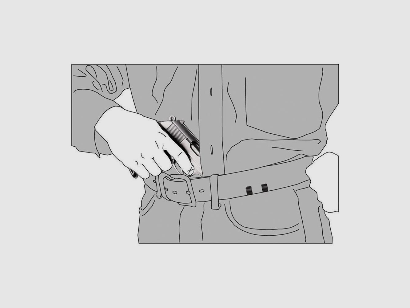 Innenbundholster aus Wildleder, mit J-Haken-Clip Glock 26/27/28/33,Walther PPS/P22/P22Q/PK380,Sig Sauer 365,Kel-Tec PF9-Linkshänder