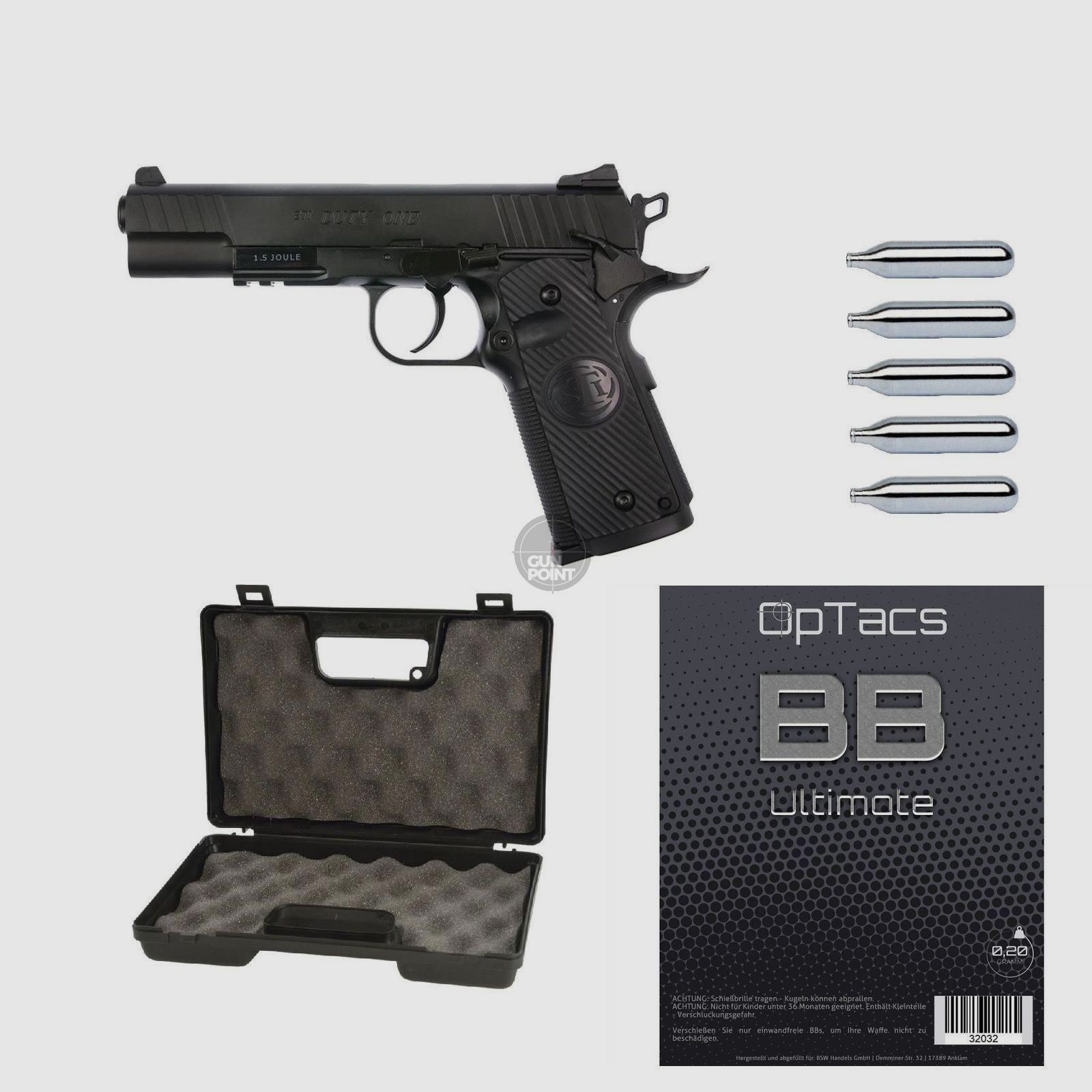 SET !!! Airsoft - Pistool - STI Duty One CO2 BB - vanaf 18, meer dan 0,5 Joule