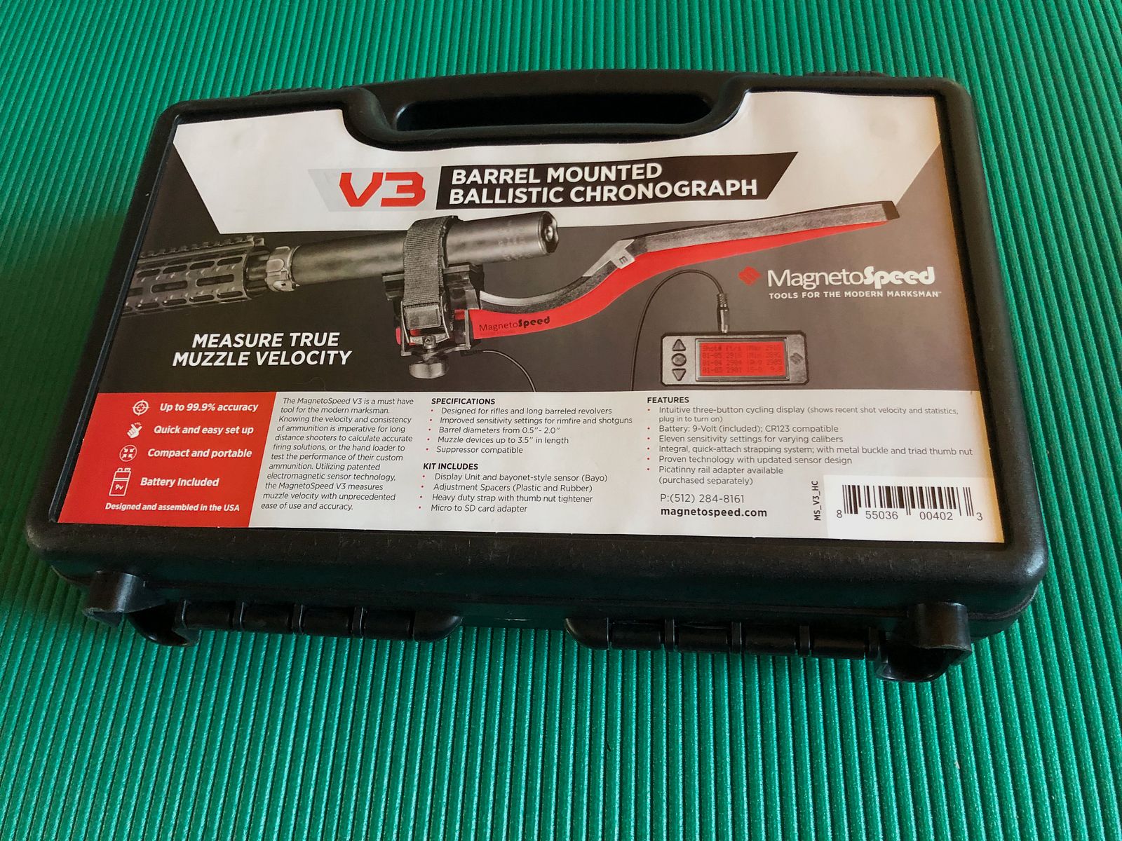 MagnetoSpeed V3 Ballistic Chronograph mit V3 Rail Adapter