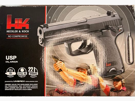 Heckler & Koch USP 4,5 mm BB Co2-Pistole mit Blowback