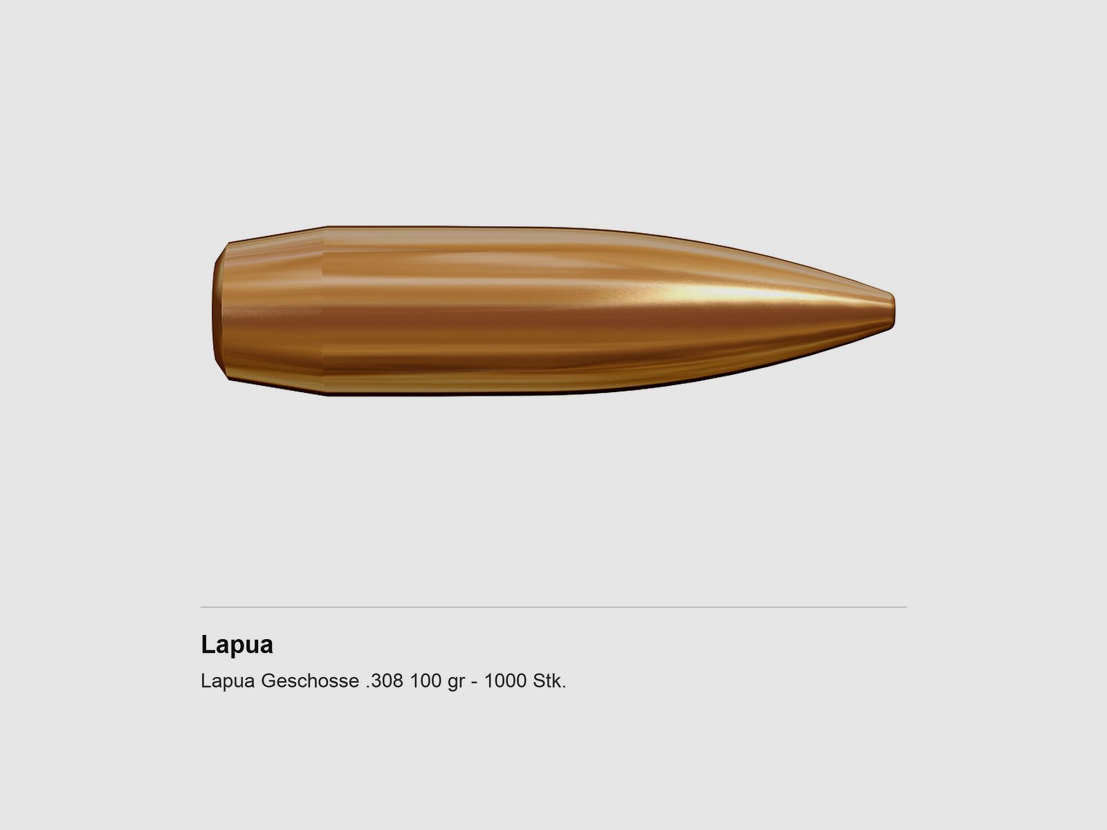Lapua Geschosse .308 100 gr – 1000 Stk.