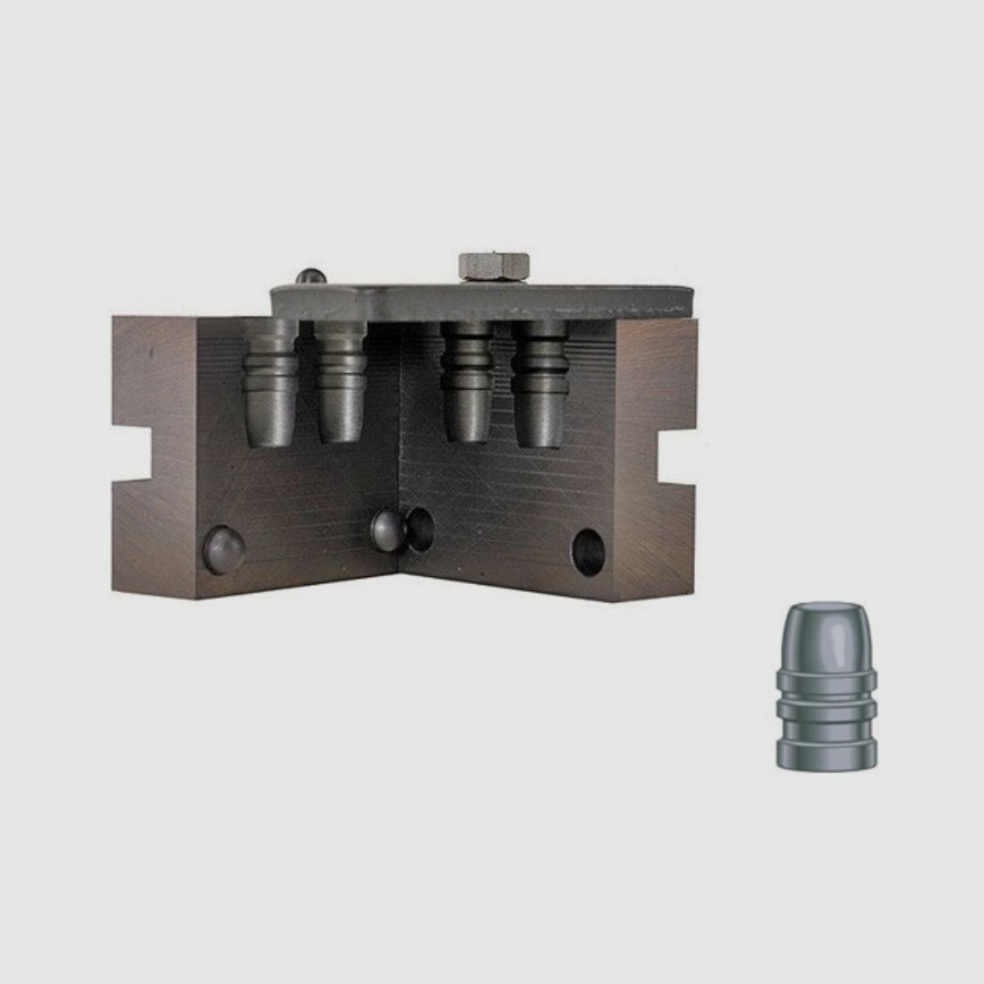 Molde de fundición doble RCBS .454 / 11,53 mm 225 gr / 14,6 g 45-225-SWC balas semi-wadcutter .454