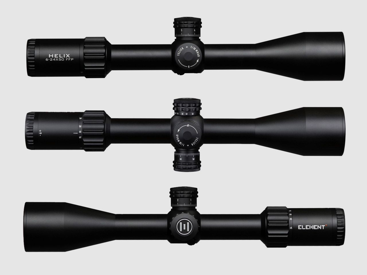 Zielfernrohr Element Optics Helix 6-24x50 FFP Absehen APR-2D MRAD 30 mm Tubus Seitenfokus