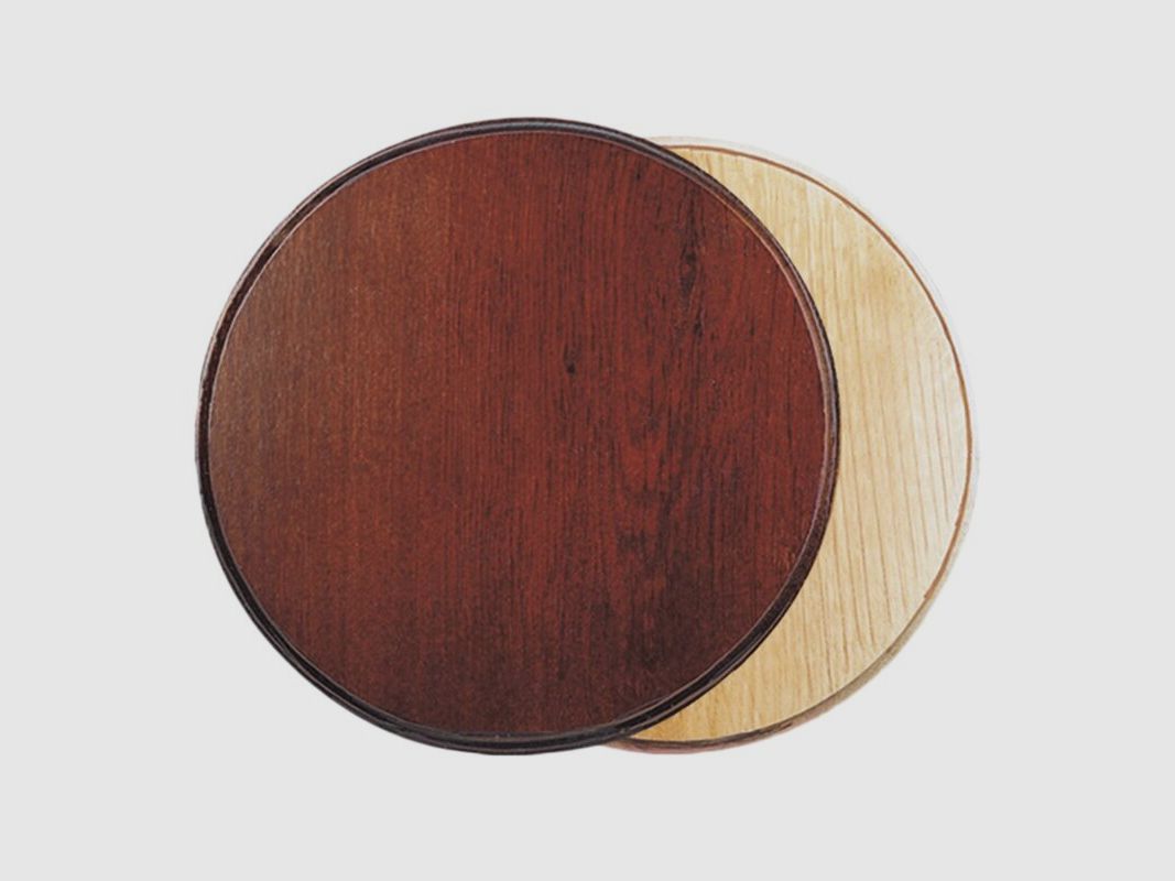 Targhe rotonde in legno di quercia per armi da cinghiale, diametro 19 cm, scuro