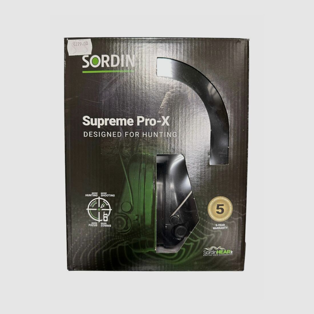Sordin Supreme Pro-X aktiver Gehörschutz mit Gelkissen - Neues Modell mit 4 Soundprofilen