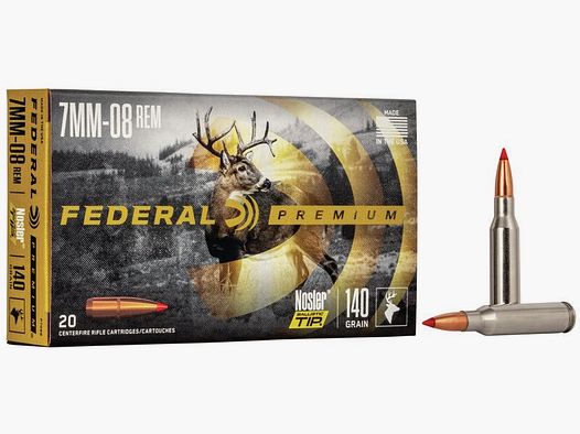 FED P708B 7MM-08 REM 140GR NOSLER BALLISTIC TIP 20/200