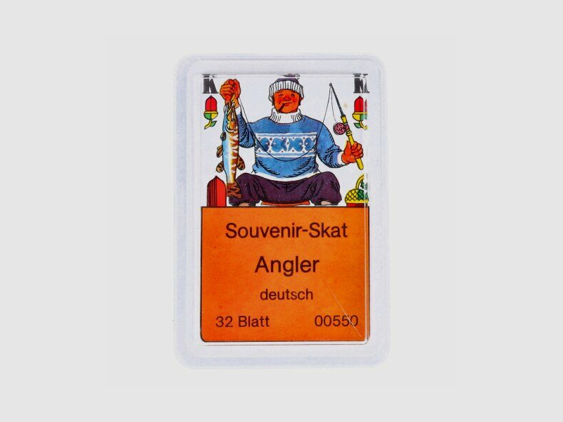 Card game Souvenirskat Skat with angler motifs - German