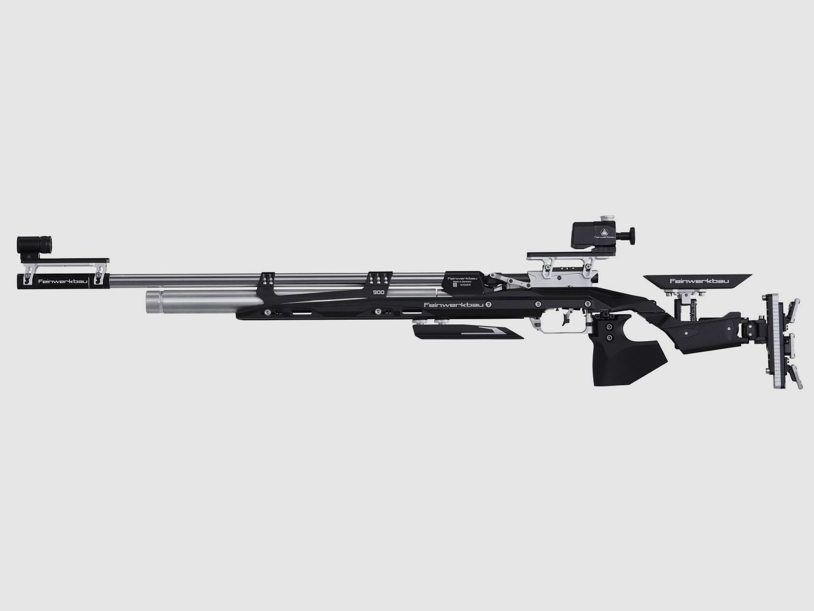 Feinwerkbau 900 zwart aluminium, grip maat M, linkshandig match-luchtgeweer, afbeelding 2 van 4