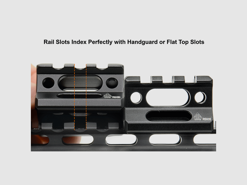 Universal Super Slim Riser Mount 3 Slot 0,83″ Black, Bild 2 von 3