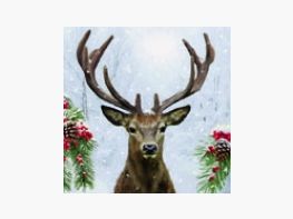 Servietten Hirsch im Winter