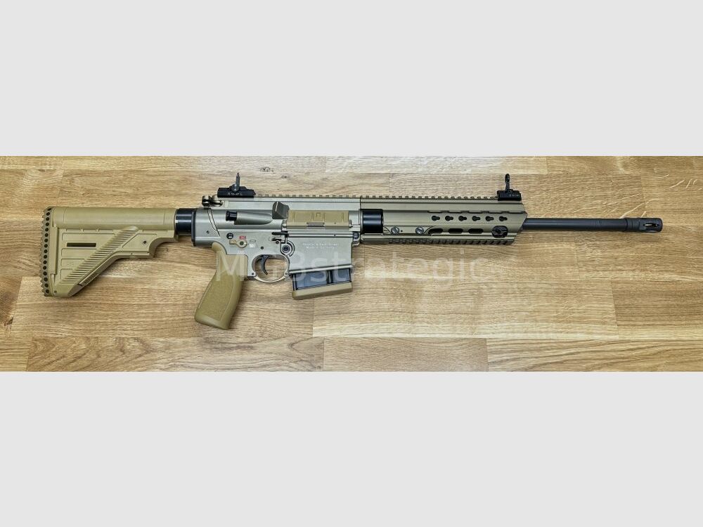 Heckler & Koch MR308 A3 16.5" - semi-automatic rifle .308 Win. HK MR308 A3 color sand - H&K MR 308 A3 - civilian version of the H&K 417 / H&K G27