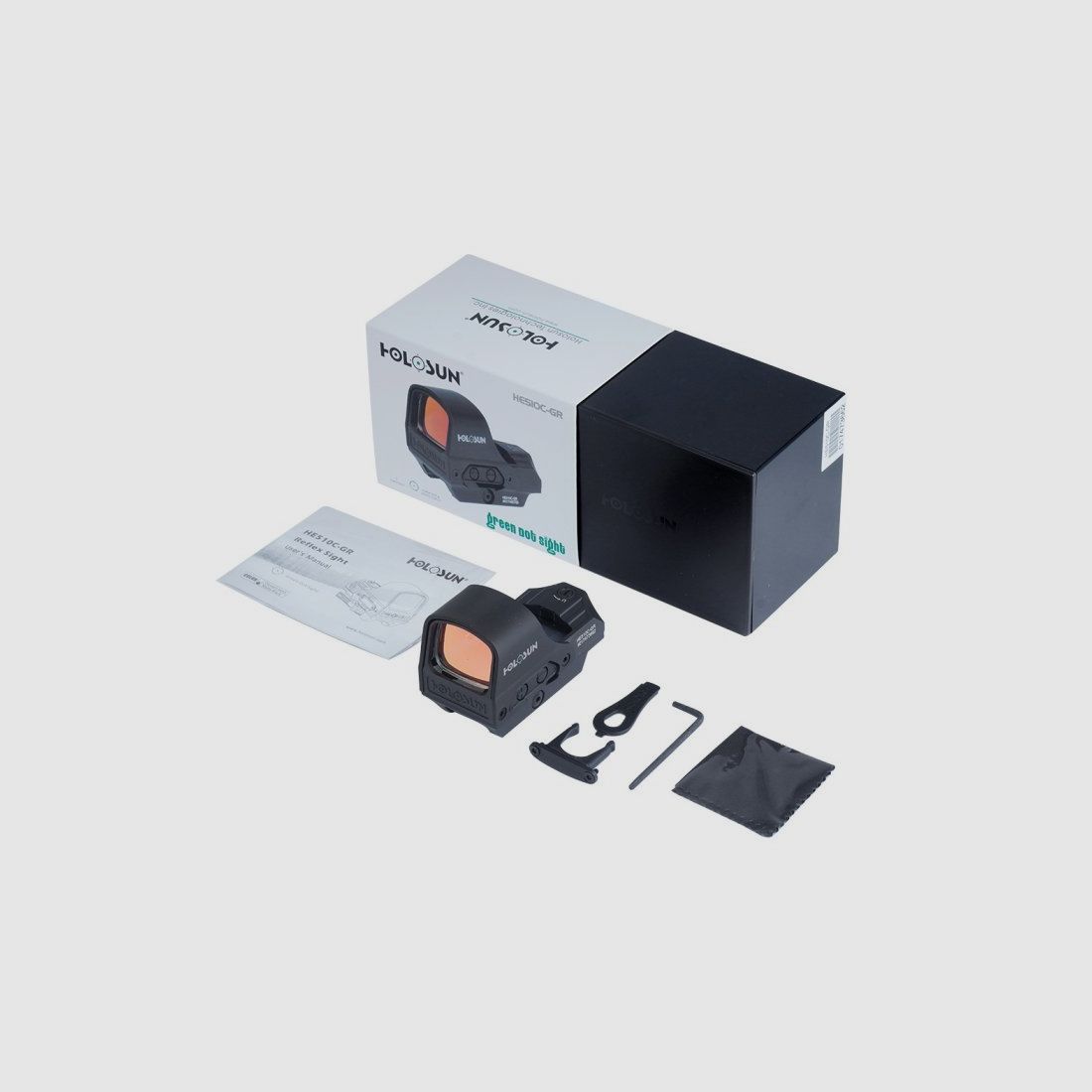 Holosun - Mirino reflex HE510C-GR Elite Multi Reticle Green Dot Nero, immagine 7 di 8