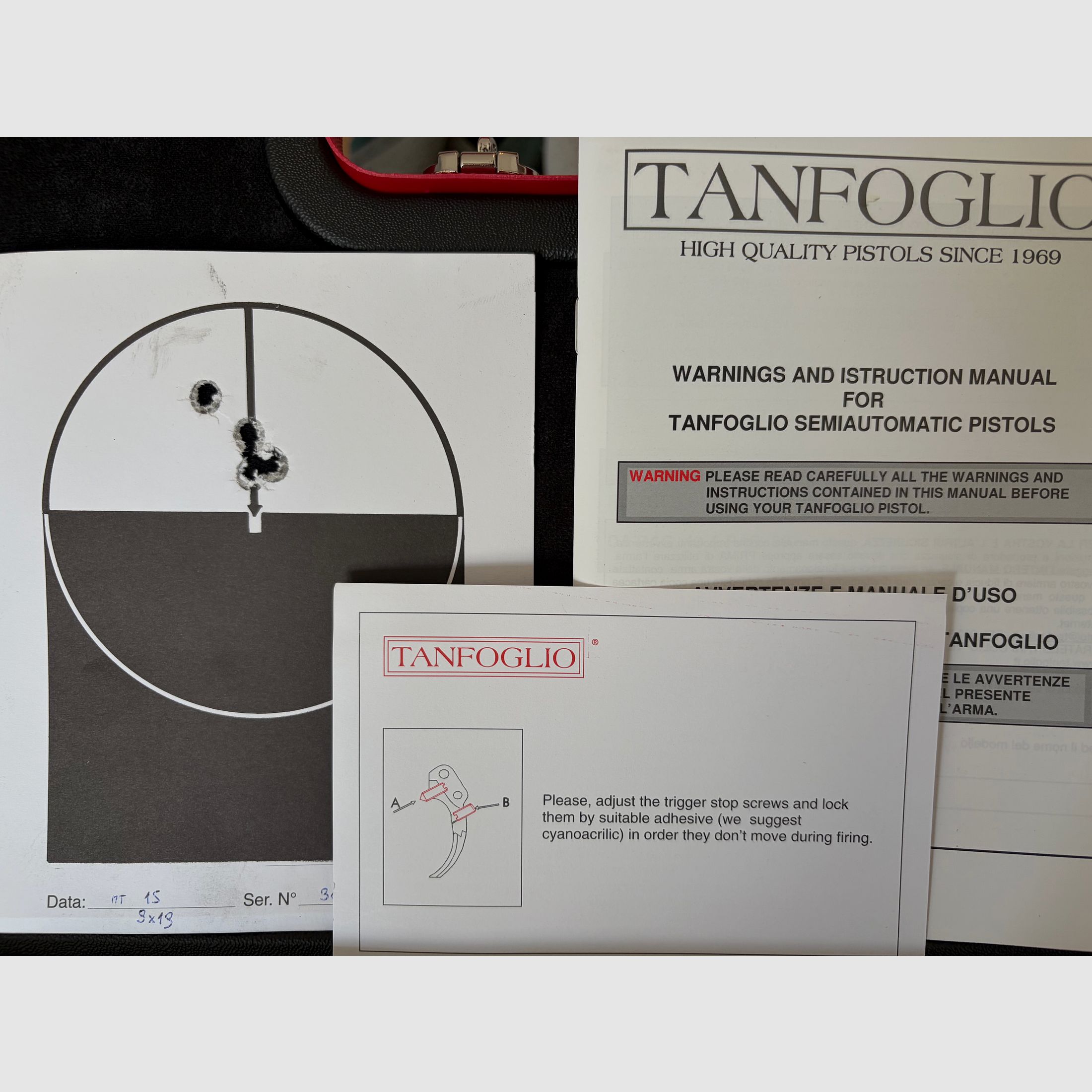Tanfoglio Gold Match, 9mm, gotowy na optykę, z dużą ilością akcesoriów