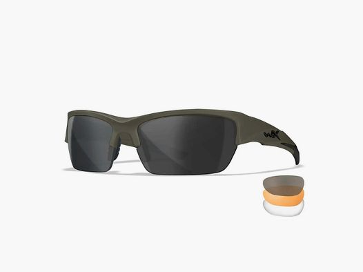 Wiley X Wiley X Veiligheidsbril Valor - Frame OD Groen / Lenzen Grijs / Helder / Oranje