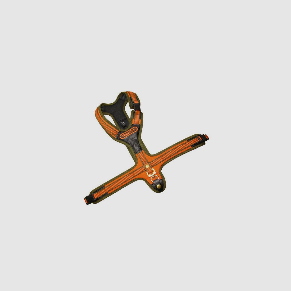 Niggeloh Hundefhrgeschirr Follow / Gr. M Orange/Oliv