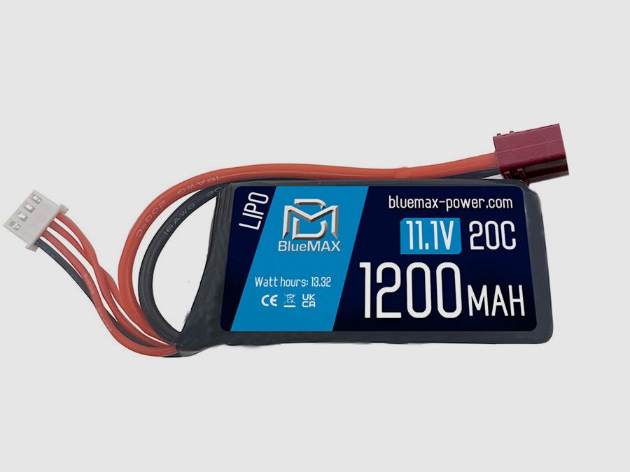 BlueMAX LiPo 11,1V 1200mAh 20/40C PEQ-type