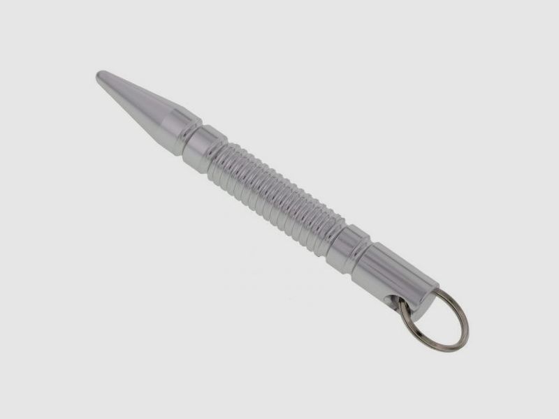 Self Defense Kubotan with Key Ring - Silver