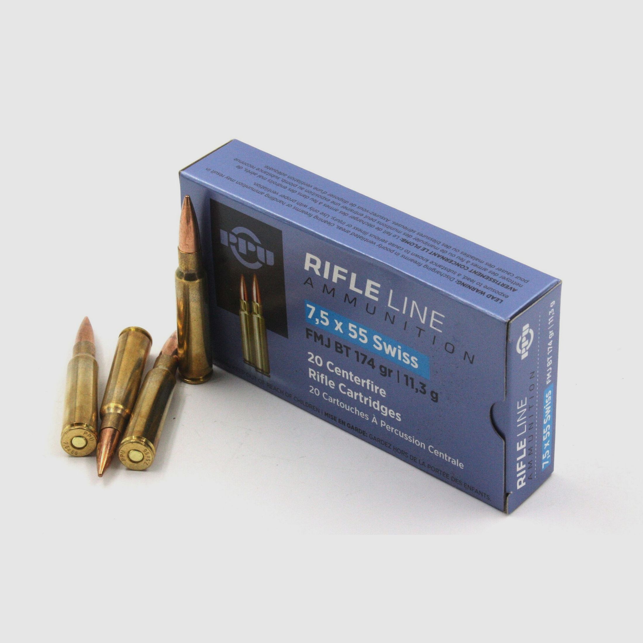Prvi Partizan, 7.5 x 55mm, FMJ BT 174gr, 20Stk