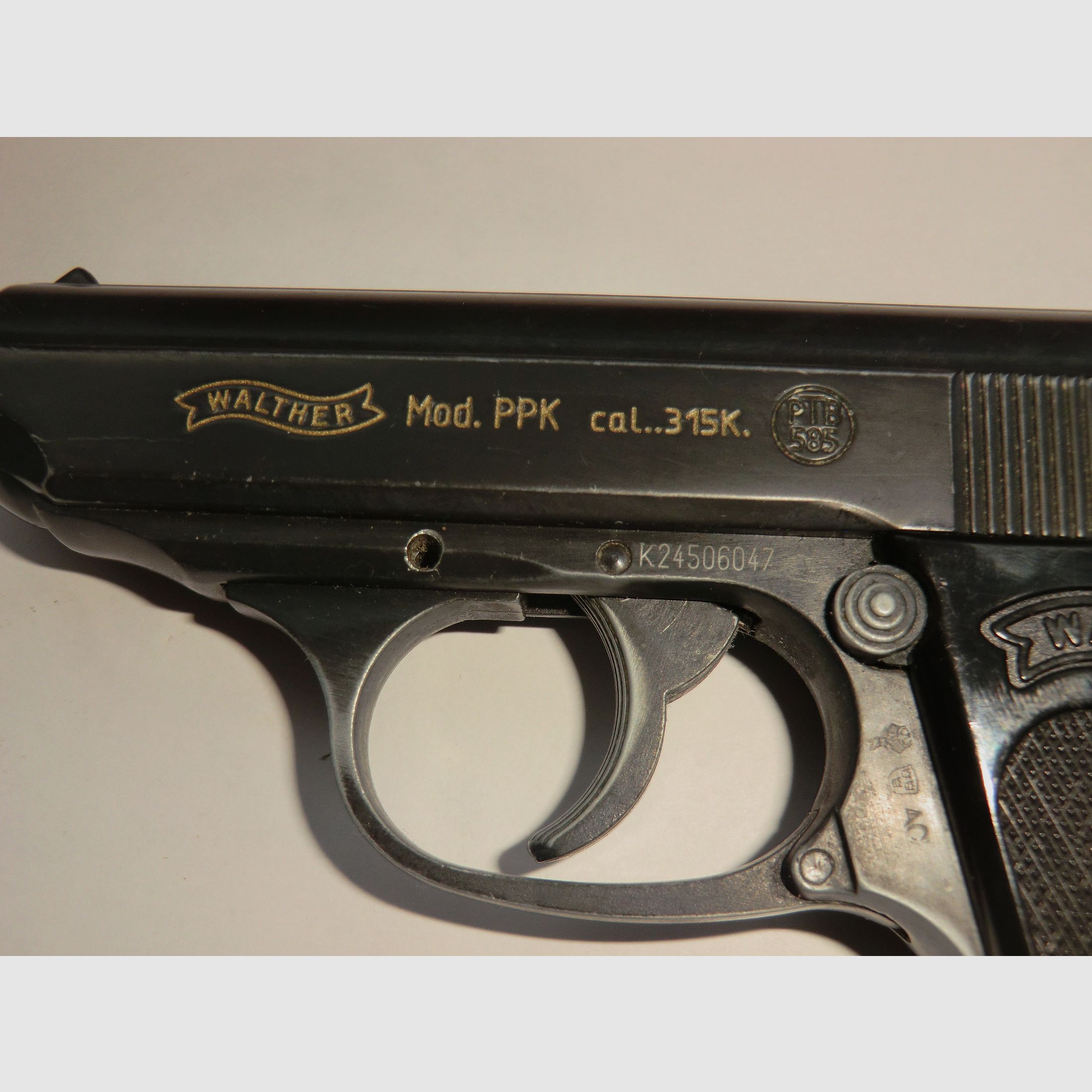 Walther Mod. PPK cal. 315K. PTB 585, Beschuss: AC 1977