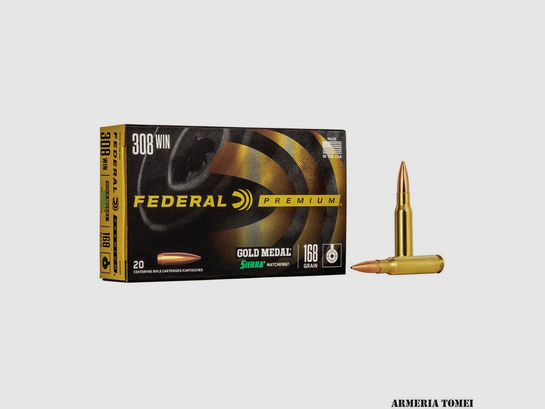 FEDERAL – PREMIUM GOLD METAL SIERRA MATCHKING 308 WIN 168GR (GM308M)