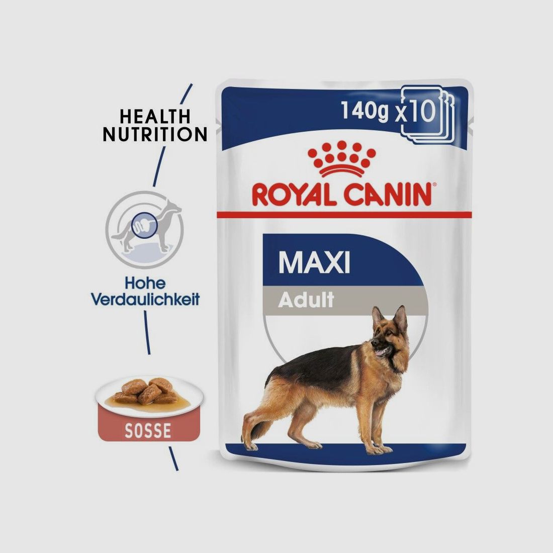 ROYAL CANIN Große Hunde Nassfutter Maxi Adult 10x140 g